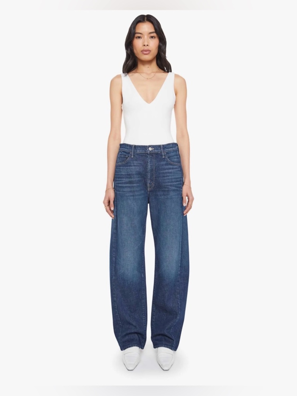 NEW Mother Lil’ Full-Pipe Flood Kicks and Riffs Wash Wide-Leg Barrel Jeans 30